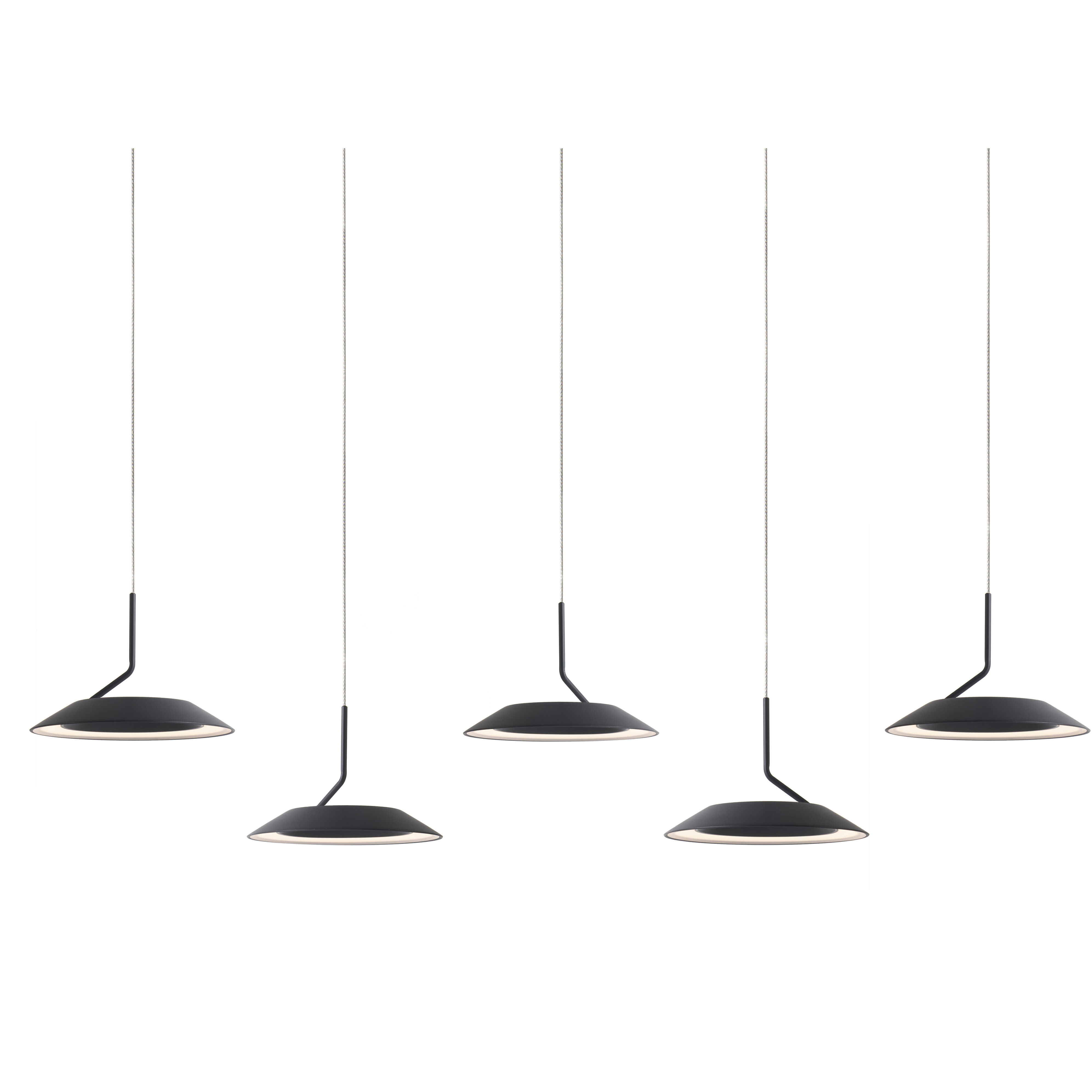 Royyo LED 6.5 inch Matte black Pendant Ceiling Light